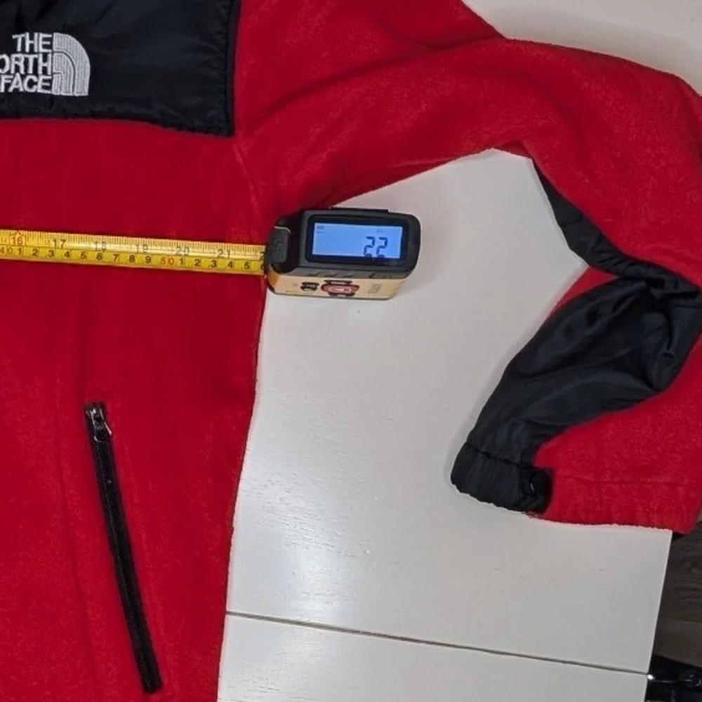 The North Face Fleece Jacket Mens L Red Denali Gore-Tex Full Zip Outdoor